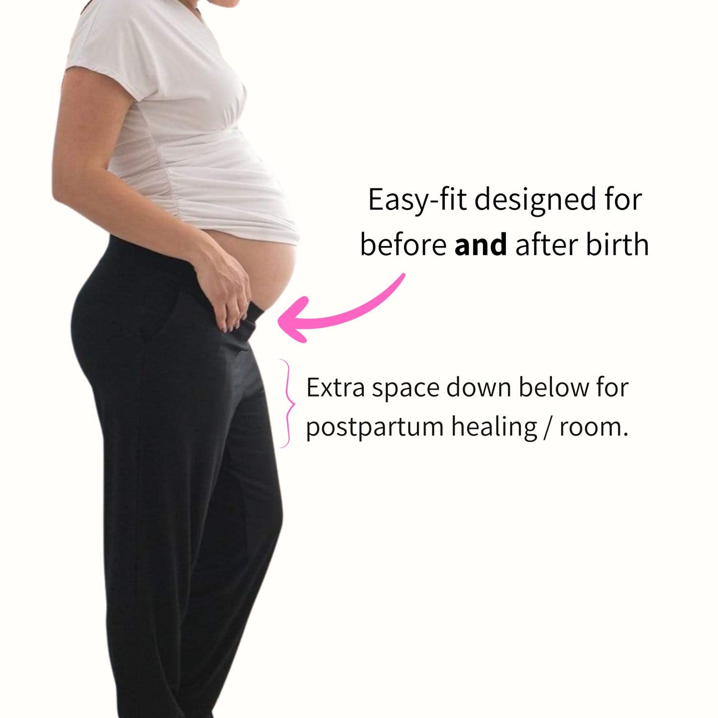 Maternity & Postpartum ButterSoft Pants (C-Section & Natural Birth friendly)
